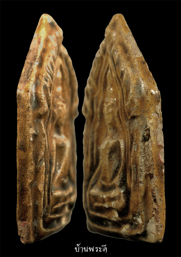 พระขุนแผนเคลือบ กรุวัดใหญ่ชัยมงคล พิมพ์แขนอ่อน จ.อยุธยา สวย มีหน้ามีตา พร้อมตลับทองสั่งทำ 1 ใบ