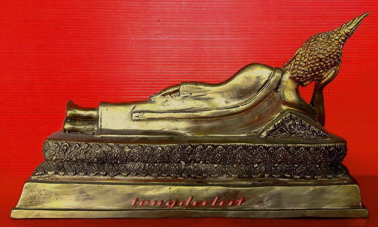 พระบูชาปางไสยาสน์ (พระประจำวันอังคาร) เนื้อโลหะค่ะ