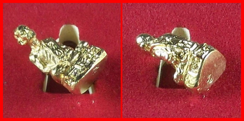 รูปหล่อ หลวงปู่ขุ้ย วัดซับตะเคียน จ.เพชรบูรณ์ รุ่นวางศิลาฤกษ์ เสาร์ ๕ รุ่น ๒ เนื้อกะไหล่ทอง 2551 #2