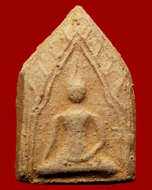 พระกรุเพดานโบสถ์ หลวงพ่อพ่วง วัดกก เนื้อดินผสมผง พิมพ์ขุนแผนซุ้มเรือนแก้ว พิมพ์ใหญ่ ปี 2473 