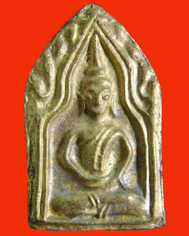 พระขุนแผนทรงพลเล็กหลังยันต์มงกุฏแก้ว รุ่นสร้างวิหาร ออกวัดหนองบัว หลวงปู่บัว ถามโกปรุงเสก No.1660