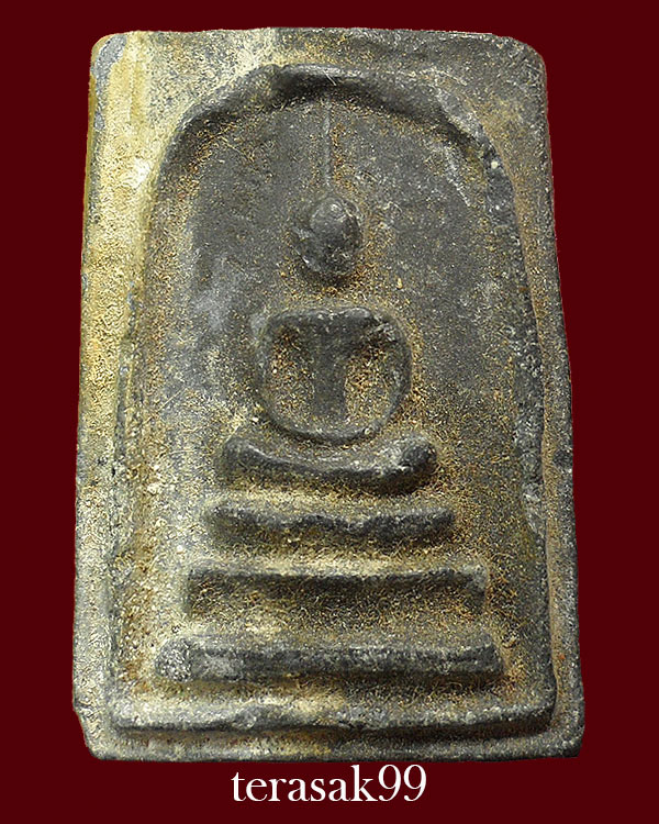 สมเด็จขาโต๊ะอกใหญ่หลังเรียบ เนื้อผงใบลาน หลวงพ่อกวย วัดโฆสิตาราม