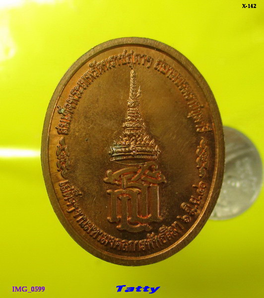 เหรียญพระพุทธ วัดศรีวิศาลวาจา นครปฐม หลัง สธ