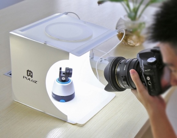 Puluz photo Light Box กล่องถ่ายภาพ พระเครื่อง และสินค้าอื่นๆ สตูดิโอขนาด พับเก็บได้ ขนาด 22 cm