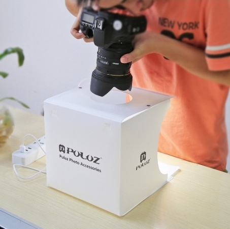 Puluz photo Light Box กล่องถ่ายภาพ พระเครื่อง และสินค้าอื่นๆ สตูดิโอขนาด พับเก็บได้ ขนาด 22 cm