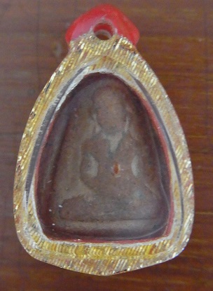 พระสังกัจจายน์ ลพ กวย เนื้อดินเผา เลี่ยมเก่า