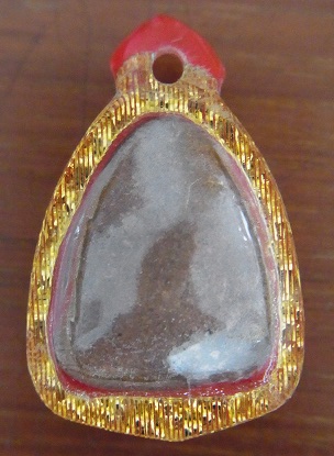 พระสังกัจจายน์ ลพ กวย เนื้อดินเผา เลี่ยมเก่า