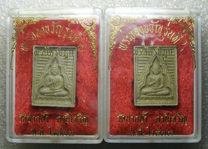 พระปากน้ำ รุ่นพระไตรปิฏก (รุ่น 6) ทีเดียว 2 องค์   (เก่าเก็บ พระสวย)
