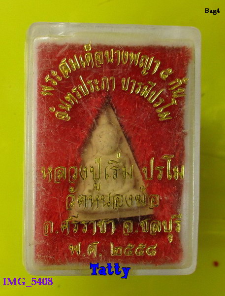 พระสมเด็จนางพญา 5 กัน หลวงปู่เริ่ม ปรโม วัดหนองฆ้อ ชลบุรี ปี58