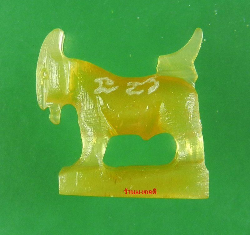 แพะมหาเสน่ห์ แกะจากเขาควาย สีน้ำผึ้ง หลวงพ่อสิน วัดละหารใหญ่ จ.ระยอง ปี57 No.29