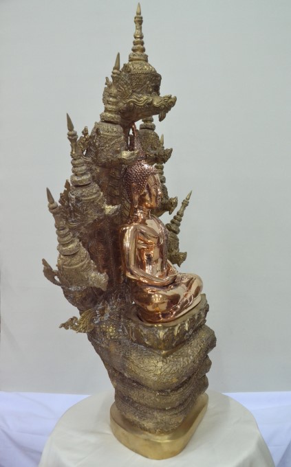 พระสิริพุทธจักรวรรดิ ขนาดหน้าตักองค์พระ ๙ นิ้ว วัดป่าบ้านขุมคำ จ.หนองคาย