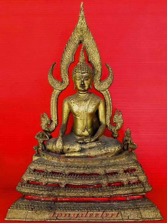 พระพุทธชินราชบูชา กะไหล่ทอง ซุ้มถอดได้ หน้าตัก 5 นิ้วค่ะ
