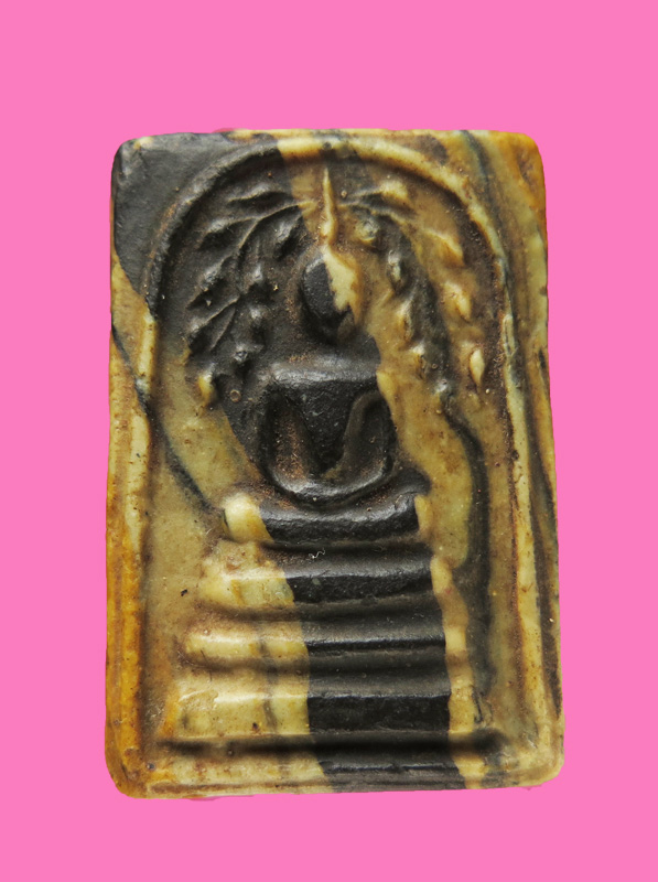 พระสมเด็จปรกโพธิ์ เนื้อลาย (ผงน้ำมัน) หลวงพ่อกวย วัดโฆษิตาราม