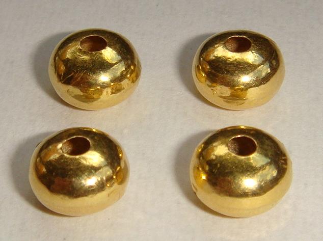 เม็ดทองทรงแป้น 90% ขนาด 7 mm จำนวน 4 เม็ด