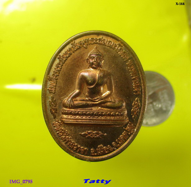 เหรียญพระพุทธ วัดศรีวิศาลวาจา นครปฐม หลัง สธ