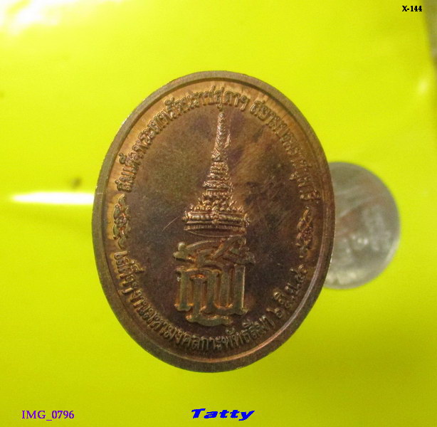 เหรียญพระพุทธ วัดศรีวิศาลวาจา นครปฐม หลัง สธ