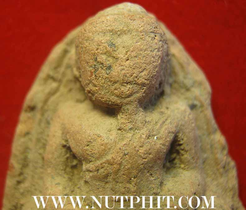 พระหลวงพ่อโต พิมพ์สมาธิ เนื้อดิน กรุวัดบางกระทิง อยุธยา+บัตรรับรองพระแท้*224