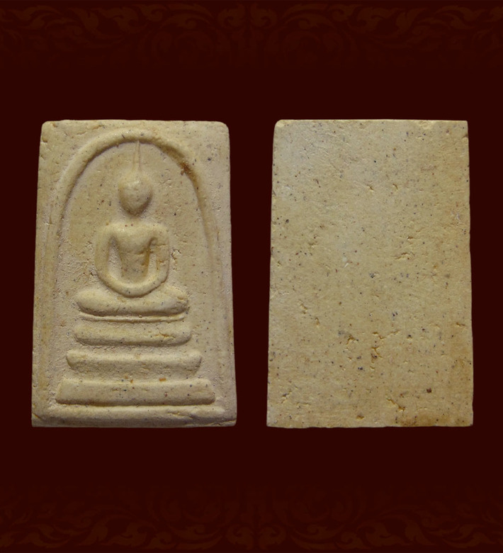 พระสมเด็จ 118 ปีวัดระฆัง พิมพ์ใหญ่ (นิยม) ปี2533  หนา + คราบแป้ง + ขี้ผึ้งรองพิมพ์เดิมๆพร้อมบัตร