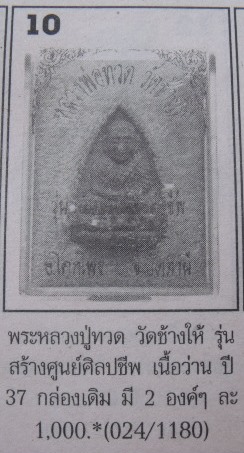 *วัดใจ***หลวงปู่ทวด วัดช้างให้ เนื้อว่าน หลังลายนิ้วมือ รุ่นสร้างศูนย์ศิลปาชีพ เสาร์ห้า ปี ๒๕๓๗**
