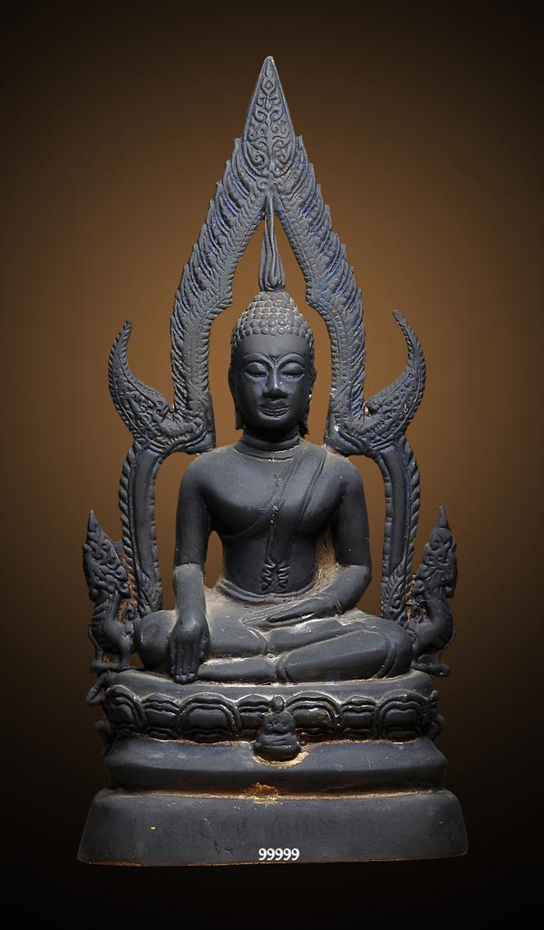 พระบูชาสมเด็จพระศรีเมืองทอง วัดต้นสน จ.อ่างทอง 4 นิ้ว ดินไทย