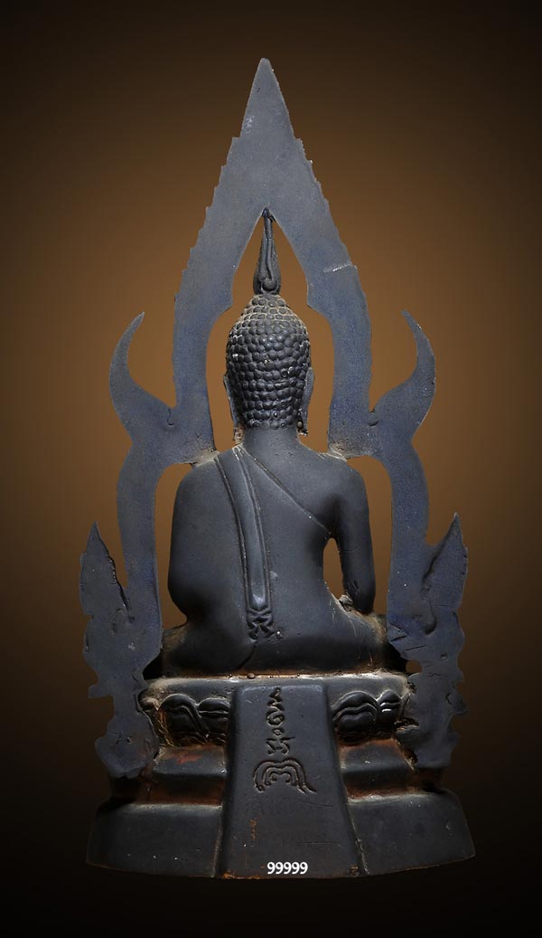 พระบูชาสมเด็จพระศรีเมืองทอง วัดต้นสน จ.อ่างทอง 4 นิ้ว ดินไทย