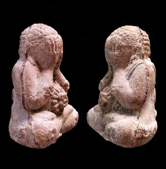 พระปิดตารวยทันใจ หลวงปู่หมุน เนื้อผงกสิน ผสม ผงเหล็ก น้ำพี้โรย ตอก 2 โค๊ด สวยมาก คมชัด