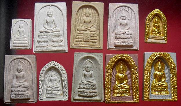 พระผงไพรีพินาศ พระสมเด็จญาณสังวรฯ สมเด็จพระสังฆราช วัดบวรนิเวศวิหาร 10องค์เคาะเดียวแดงชุดที่3