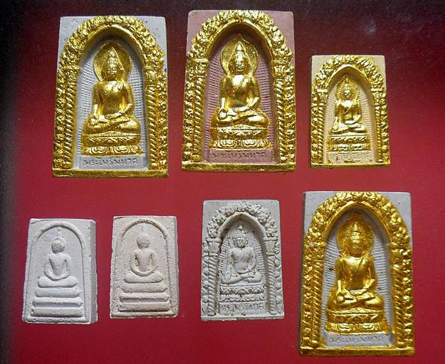 พระผงไพรีพินาศ พระสมเด็จญาณสังวรฯ สมเด็จพระสังฆราช วัดบวรนิเวศวิหาร 7องค์เคาะเดียวแดง