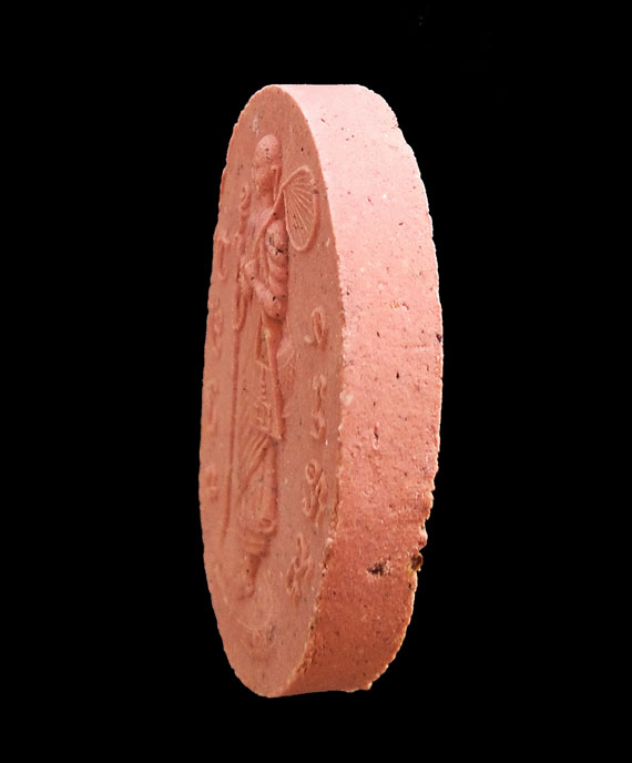 พระสิวลีหลวงปู่หมุน หลังพระแม่ธรณี พิมพ์เล็ก สร้างปี43 วัดซับลำใย จ. ลพบุรี สภาพสวยมาก เดิมๆ