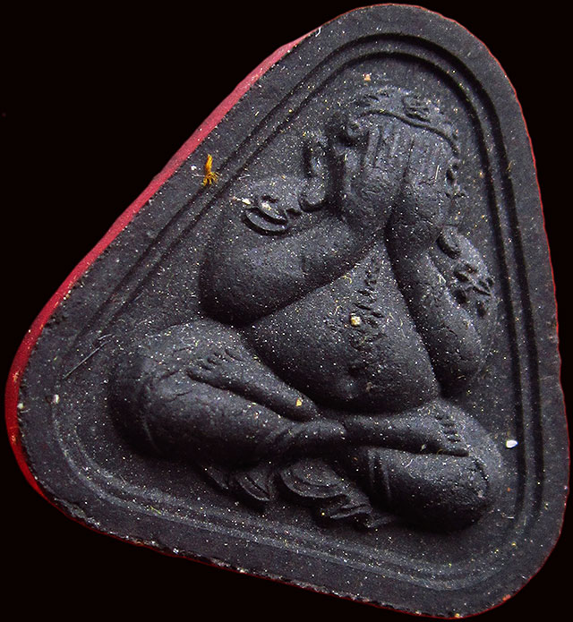 พระปิดตาโสฬสมหาพรหม มหาโภคทรัพย์ หลวงพ่อสาคร มนุญฺโญ เนื้อผงคุลกรัก ฝังพลอย ตะกรุดเงิน เกศา ปี ๒๕๕๔