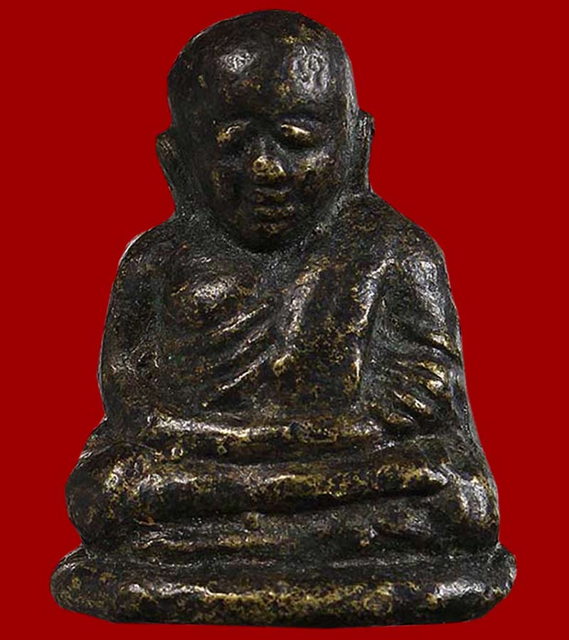 รูปหล่อ หลวงพ่อเงิน วัดบางคลาน รุ่นปืนแตก พิมพ์ ไตรมาส วัดคงคาราม อ.โพทะเล จ.พิจิตร 