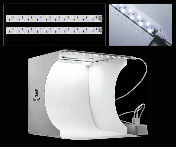 Puluz photo Light Box กล่องถ่ายภาพ พระเครื่อง และสินค้าอื่นๆ สตูดิโอขนาด พับเก็บได้