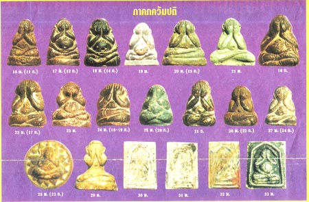 พระผงหลวงปู่เทพโลกอุดร พิมพ์ปิดตา(ใหญ่) เนื้อขาวผงพุทธคุณ