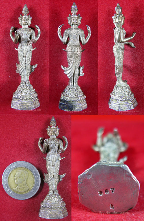 พระตรีมูรติ เนื้อเงิน สูง 2.5 นิ้ว