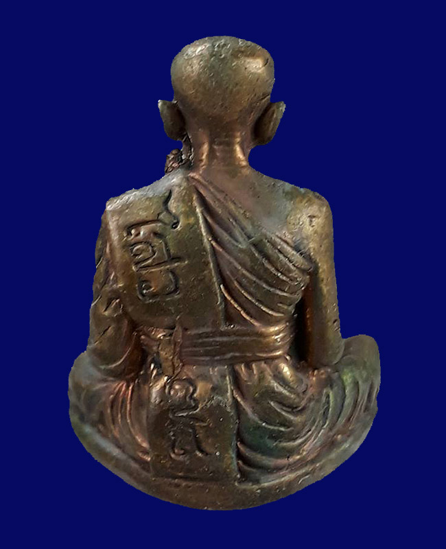 รูปหล่อ รุ่นมหามงคล 87 ปี หลวงพ่อไสว วัดปรีดาราม จ.นครปฐม ปี2542 เนื้อทองผสม 