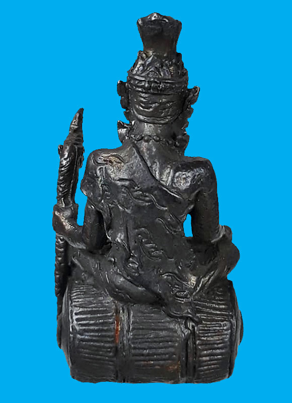 รูปหล่อฤาษีนั่งกลอง พระอธิการใจ ฐิตาจาโร วัดพระยาญาติ จ.สมุทรสงคราม ปี2552 เนื้อนวะ หมายเลข 66