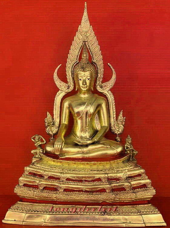พระพุทธชินราชบูชา กะไหล่ทอง ฐานสูง ซุ้มถอดได้ สวยมากค่ะ