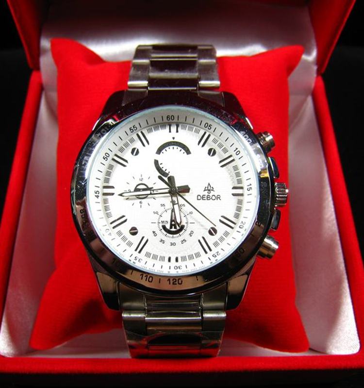 นาฬิกา สำหรับสุภาพบุรุษ DEBOR แท้มือหนึ่ง สาย STAINLESS STEEL