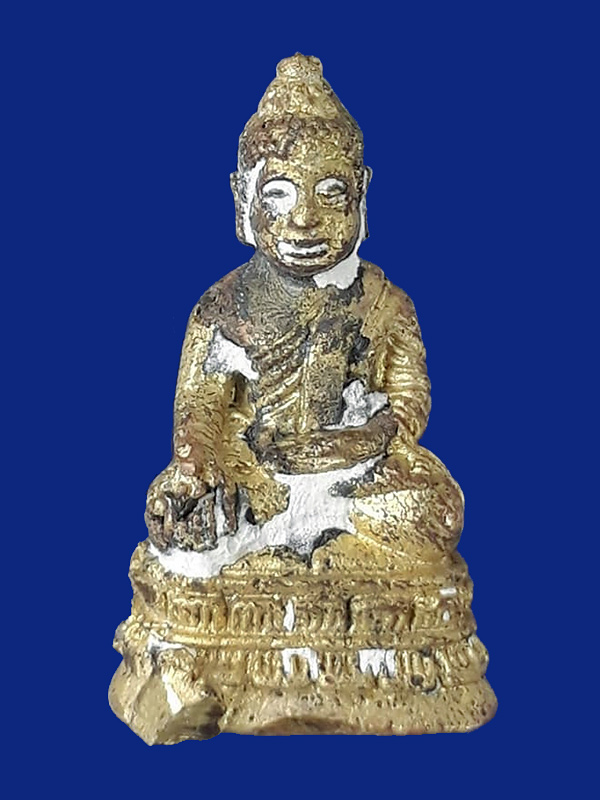 พระชัยวัฒน์ หลวงพ่อพูน วัดบ้านแพน จ.อยุธยา ปี2555 เนื้อชนวนเทนำฤกษ์ ตอกโค๊ตเฑาะว์ 