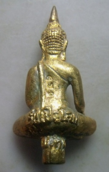 **วัดใจ**พระยอดธงรุ่นเปิดโลก หลวงปู่คำบุ คุตฺตจิตโต วัดกุดชมภู จ.อุบลราชธานี**เนื้อสัมฤทธิ์โบราณ สวย
