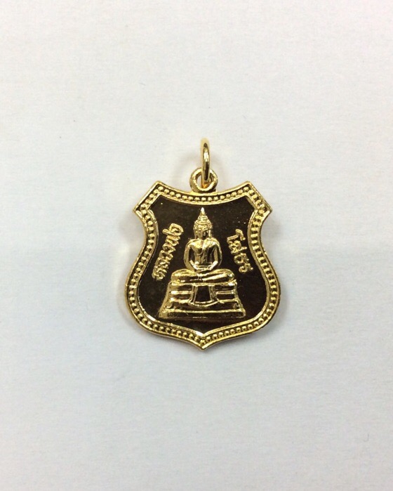 เหรียญอาร์มหลวงพ่อโสธร หลังยันต์พระพุทธเจ้าห้าพระองค์ วัดโสธรวรารามวรวิหาร เนื้อกะไหล่ทอง 