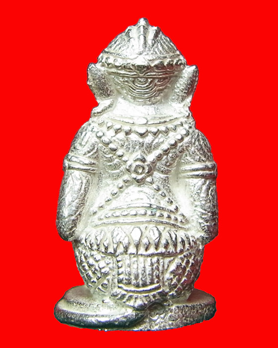 หนุมานอมตฤทธิ์ พิมพ์ย้อนยุค หลวงปู่ทิม อิสริโก วัดละหารไร่ เนื้อเงิน