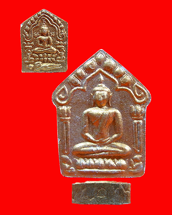 พระขุนแผนผงพรายกุมาร เนื้อขาวทาบอน หน้า-หลัง พิมพ์ใหญ่+พิมพ์เล็ก วัดศรีวโนภาสสถิตย์พร จ.ระยอง