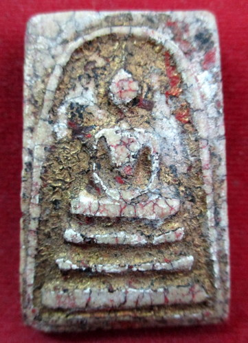 พระสมเด็จวัดระฆังหลัง ร.5 ลงรักชาดเเดง ปิดทองเก่า