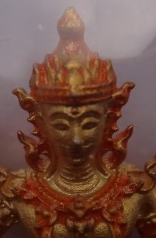 พระนารายณ์ทรงครุฑ รุ่นแรก หลวงพ่อสิน วัดละหารใหญ่ เนื้อกะไหล่ทองลงยาเคาะเดียว