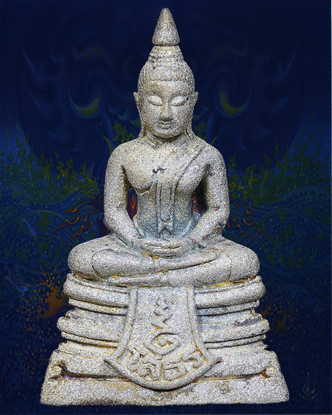 หลวงพ่อโสธร รุ่น 80 ปี กรมตำรวจ เนื้อเงินพ่นทราย (มีกล่องเดิม) หมายเลข ๓๓๑๓๔๒