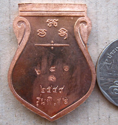 เหรียญพระปฐมเจดีย์ หลวงปู่แผ้ว วัดรางหมัน จ.นครปฐม ปี2549 เนื้อทองแดง มีโค้ด หมายเลข640