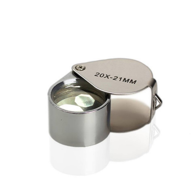 แว่นขยาย แบบพกพา 20x21มม. แว่นส่องพระ