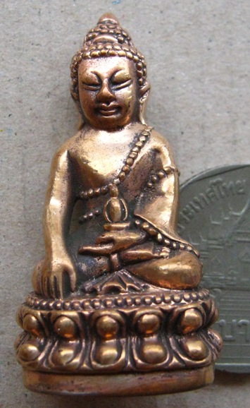 พระกริ่งอุดมทรัพย์ รุ่นเเรก ปี56ลข2040พระอาจารย์อุดมทรัพย์(จ่อย)ศิษย์เอกหลวงปู่หมุน เนื้อทองแดง+รอยจ