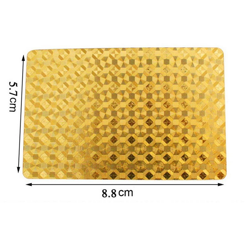 ไพ่โป๊กเกอร์ ฟอยล์สีทอง 24 K เหมาะสำหรับสะสม